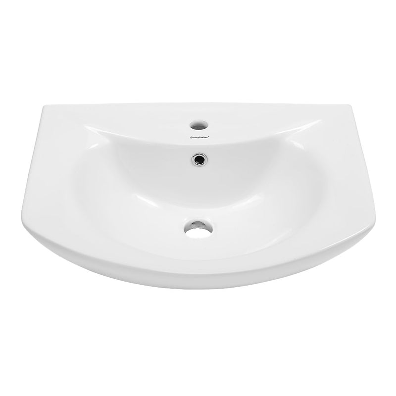 Chateau Pedestal Bathroom Sink Round Single Faucet Hole