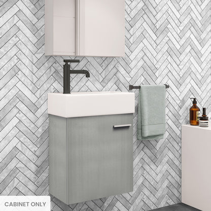Colmer 18" Wall-Mounted Bathroom Vanity in Brushed Gray- Cabinet