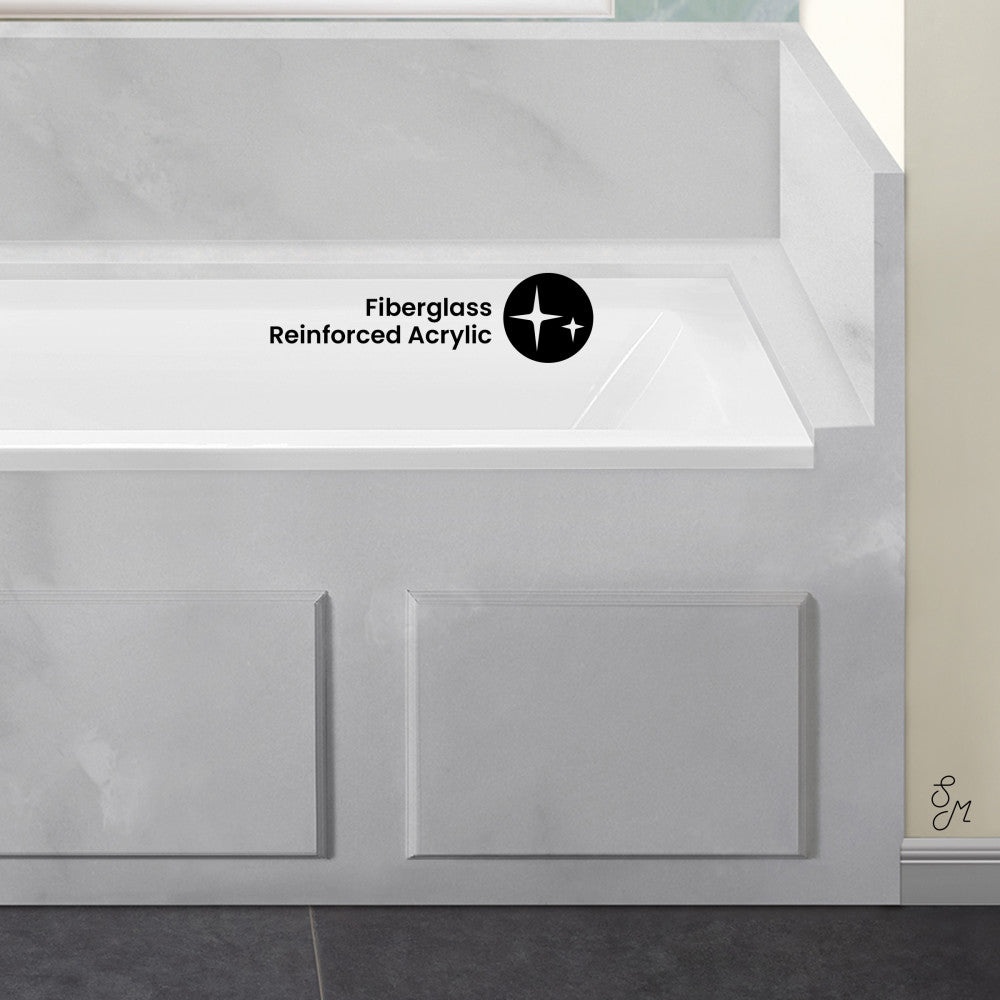 Voltaire 60" x 30" Left-Hand Drain Alcove Bathtub (15 - Pack)