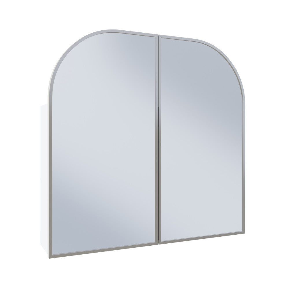 Porte 32 x 31 Arched Recessed/Wall Mount Medicine Cabinet with Mirror in Chrome