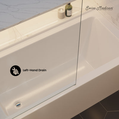 Voltaire 60 x 30 Skirted Left Drain Soaking Alcove Bathtub in Glossy White (13 - Pack)