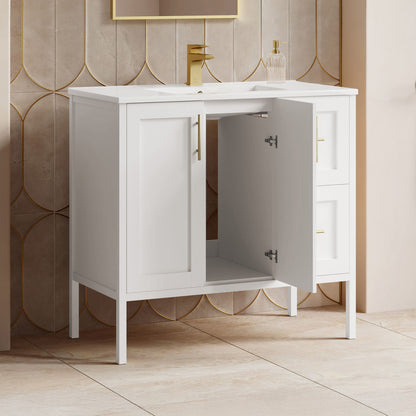 Forme 36" Modular Freestanding Bathroom Vanity with Sink Top in White