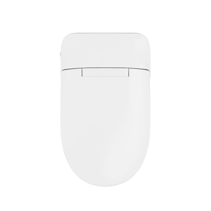 Hugo H Power Flush Tankless Toilet 7" Back Outlet 1 GPF Non-Electric Toilet with Integrated Tank in Glossy White