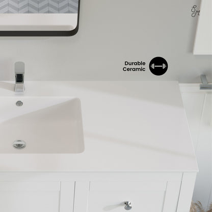 Voltaire 49 Vanity Top Sink with Single Faucet Hole