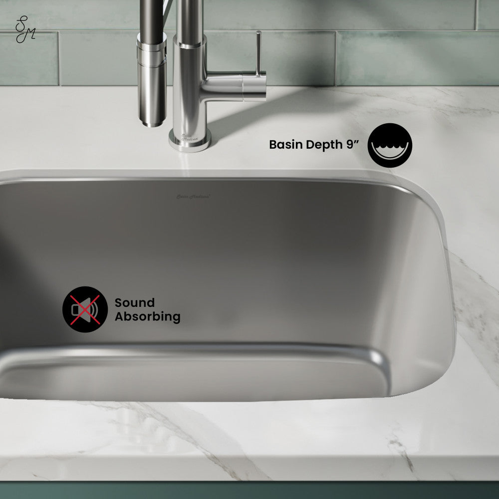 Toulouse 27 x 18 Stainless Steel, Single Basin, Undermount Kitchen Sink