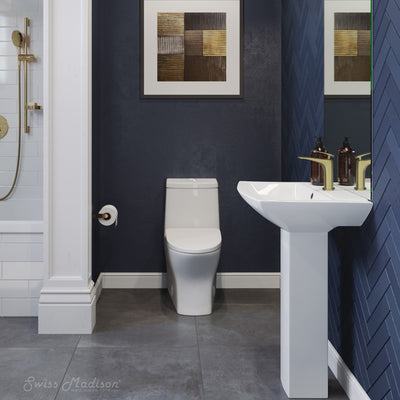 Sublime II One-Piece 10" Rough-in 1.1/1.6 GPF Dual Top Flush Round Compact Toilet in Glossy White (6 - Pack)