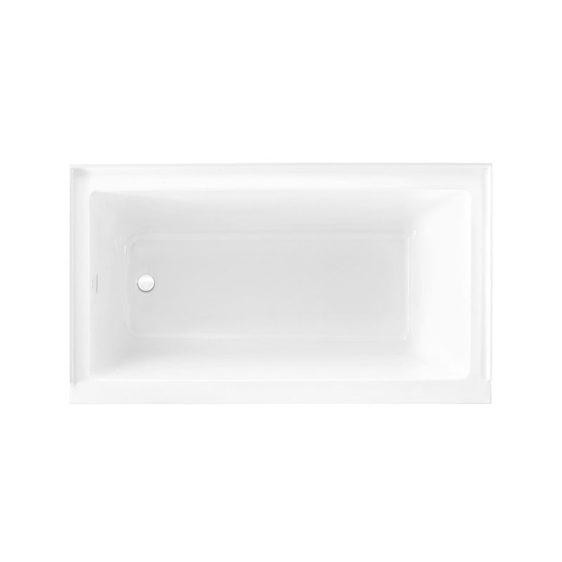 Voltaire 60 x 32 Left Drain Soaking Alcove Bathtub in Glossy White with Integrated Overflow, Drain Included