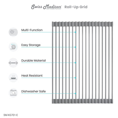 17" x 13" Kitchen Sink Grid, Gray