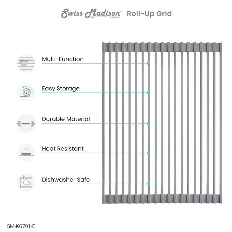 17" x 13" Kitchen Sink Grid, Gray