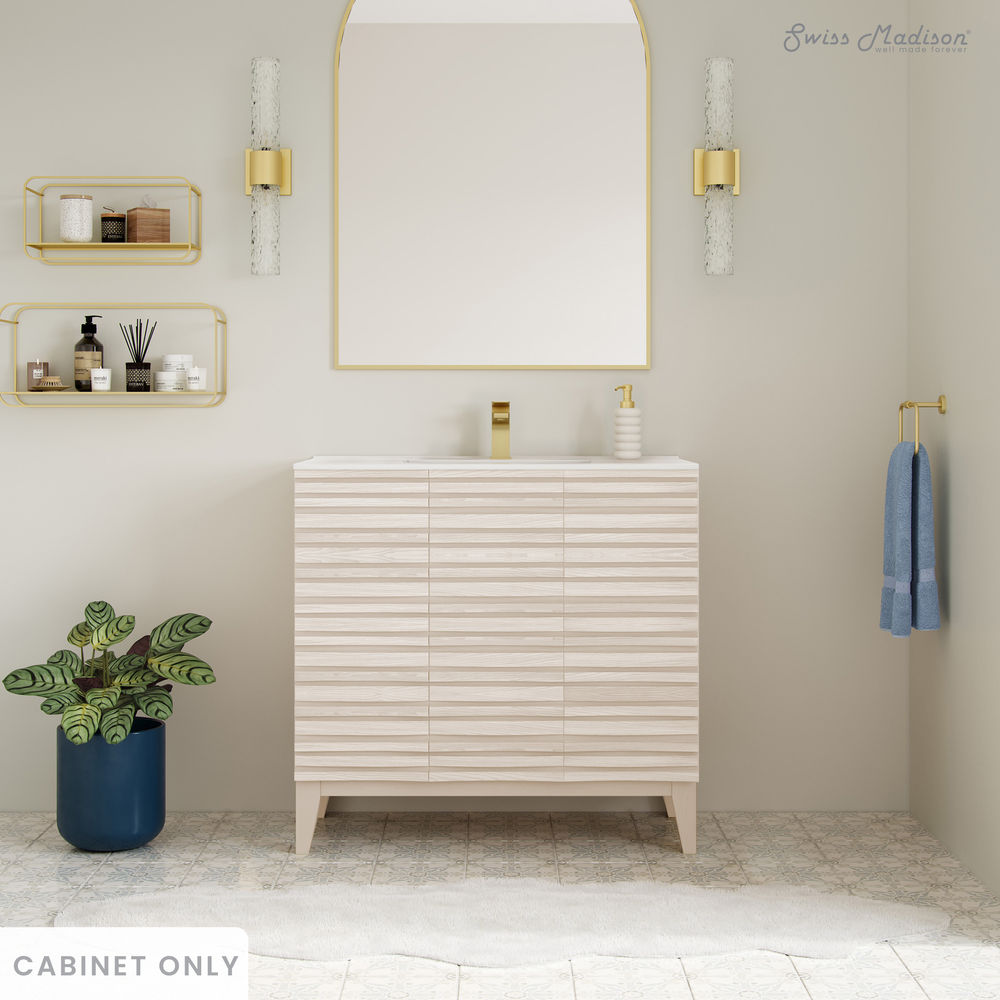 Cascade 36'' Bathroom Vanity in White - Cabinet