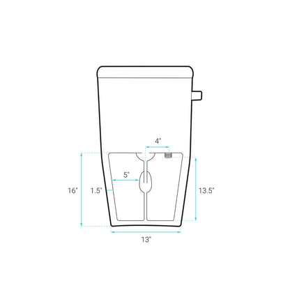 Dreux One-Piece 12" Rough-in 1.28 GPF Left Flush Elongated Toilet in Glossy White