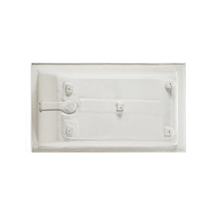 Voltaire 54 x 30 Left Drain Soaking Alcove Bathtub in Glossy White with Integrated Overflow, Drain Included