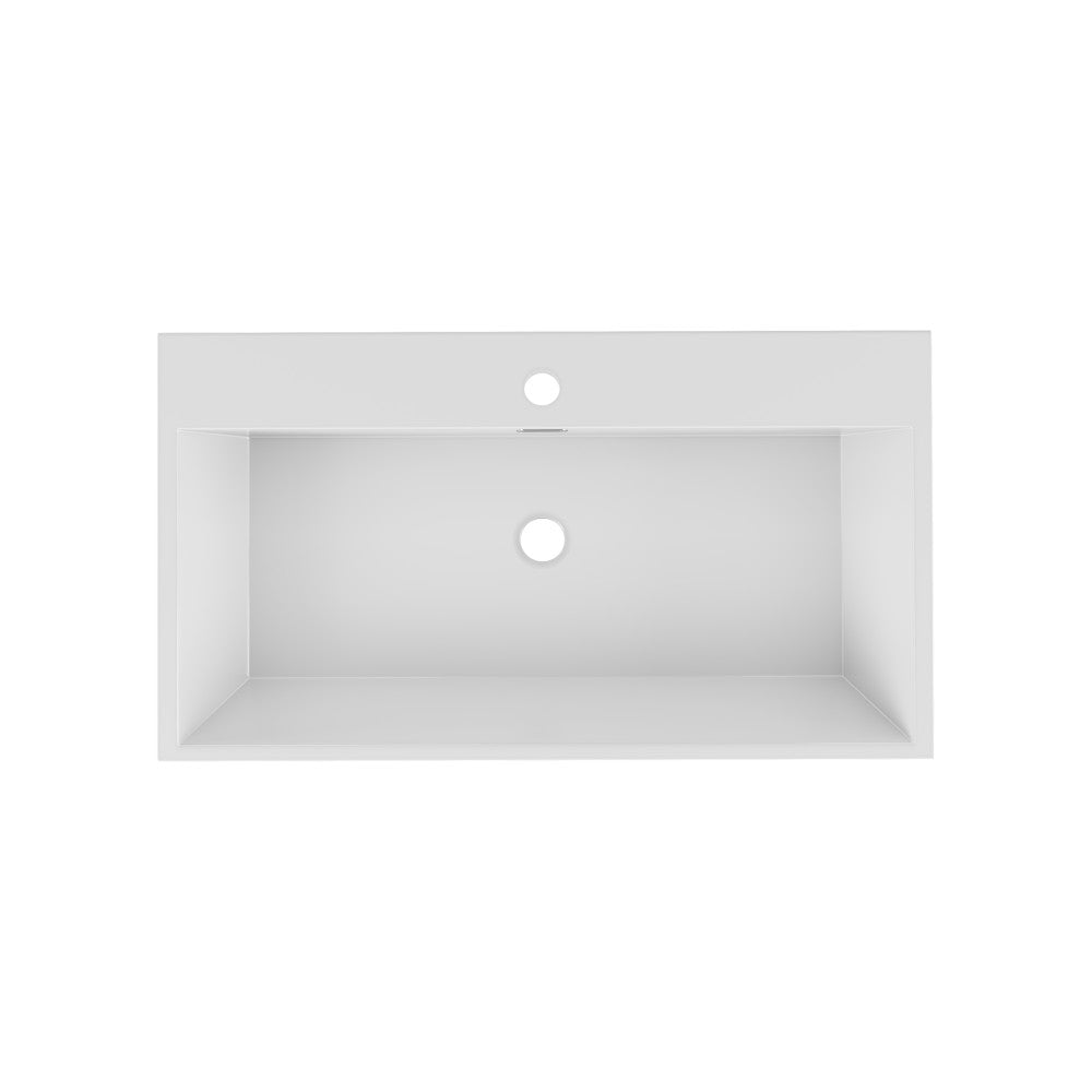 Concorde 30" Rectangle Console Sink with Matte Silver Legs