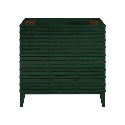Cascade 36" Freestanding Bathroom Vanity Cabinet without Top in Green Oak