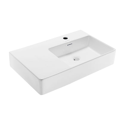 St. Tropez 30" Rectangle Wall-Mounted Sink with Right Side Faucet Mount