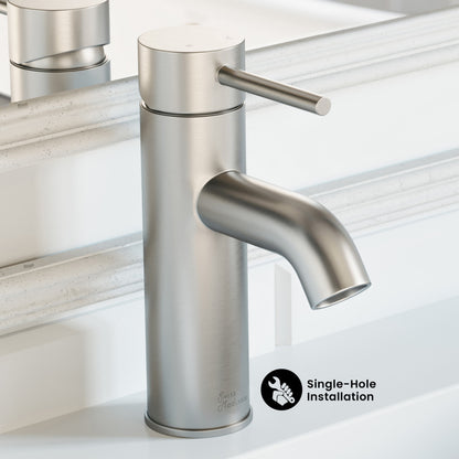 Ivy Single Hole, Single-Handle, Bathroom Faucet in Brushed Nickel