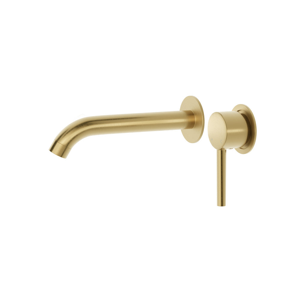 Ivy Single-Handle Wall Mount Bathroom Faucet in Brushed Gold