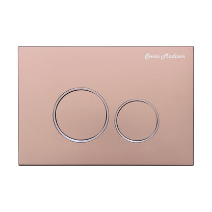 Monaco Wall Mount Dual Flush Actuator plate in Rose Gold