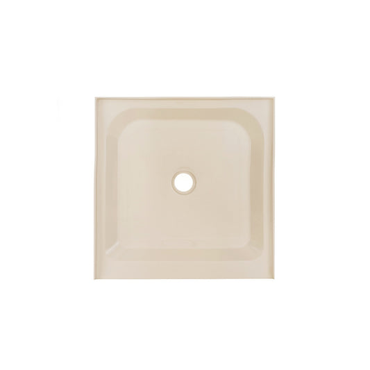 Voltaire 36" x 36" Single-Threshold, Center Drain, Shower Base in Biscuit