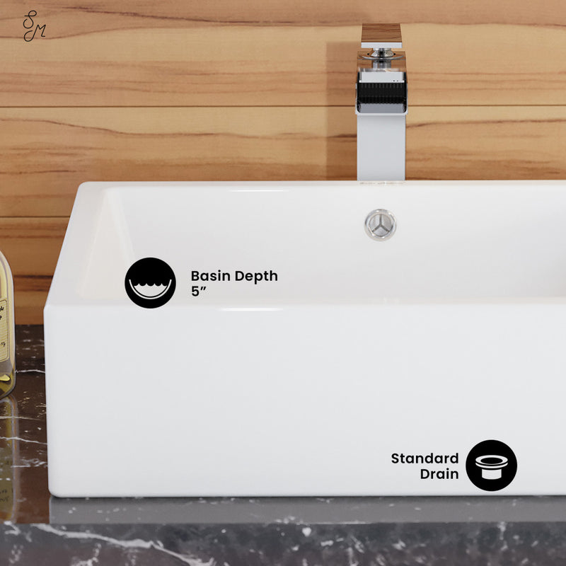 Voltaire 17 Rectangle Ceramic Vessel Sink