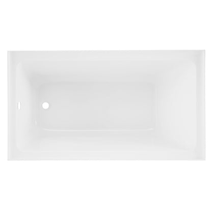 Voltaire 54 x 30 Skirted Left Drain Soaking Alcove Bathtub in Glossy White