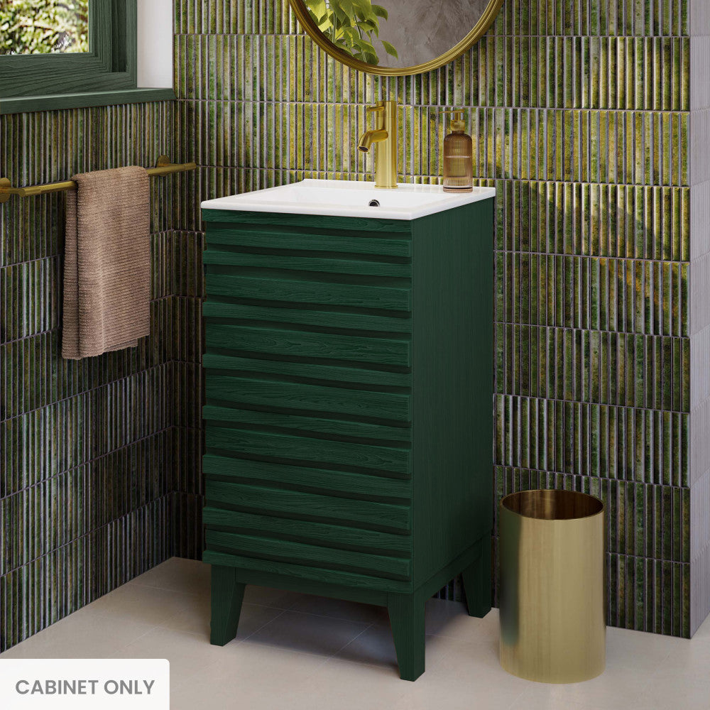 Cascade 18" Freestanding Bathroom Vanity Cabinet without Top in Green Oak