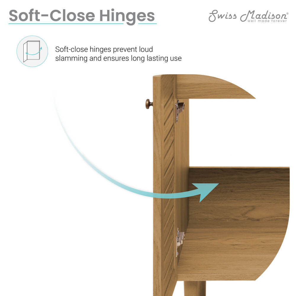 Bron 36" Freestanding Bathroom Vanity in Golden Oak with Sink Top