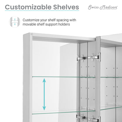 Cache 20 in. x 30 in. Mirrored Aluminum Medicine Cabinet