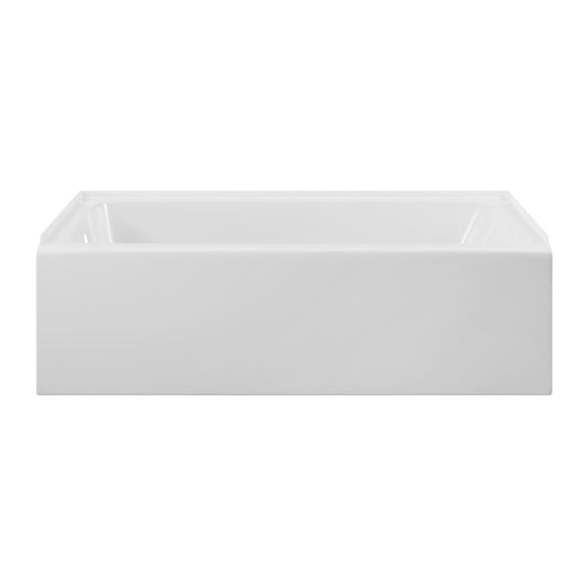 Voltaire 60 x 32 x 18 Skirted Left Drain Soaking Apron Bathtub in Glossy White