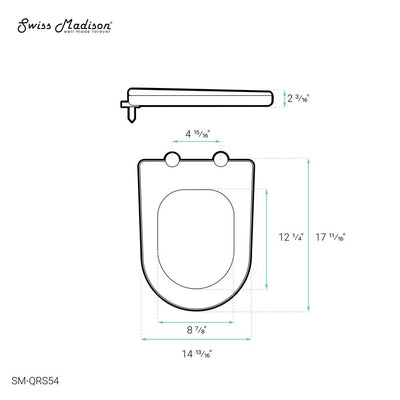 St. Tropez Quick Release Toilet Seat (SM-1T254, SM-1T265, SM-1T274, SM-1T160, SM-1T170, SM-1T252, SM-1T253HB) (SM-1T253)