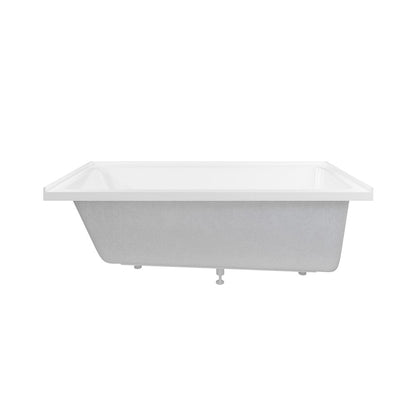 Voltaire 60 x 36 Right Drain Soaking Alcove Bathtub in Glossy White with Integrated Overflow, Drain Included