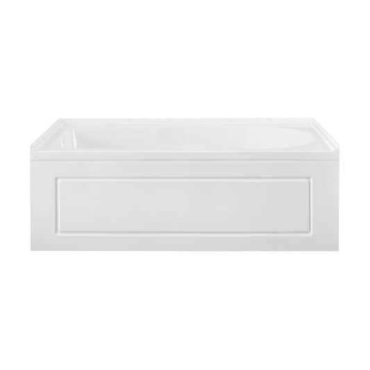 Concorde 60" x 30" Left-Hand Drain Alcove Bathtub with Apron and Armrest