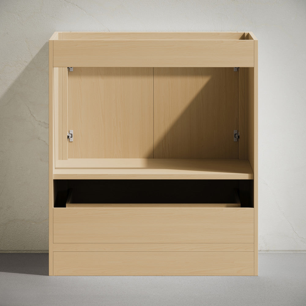Virage 30" Freestanding Bathroom Vanity in Natural Oak without Sink Top