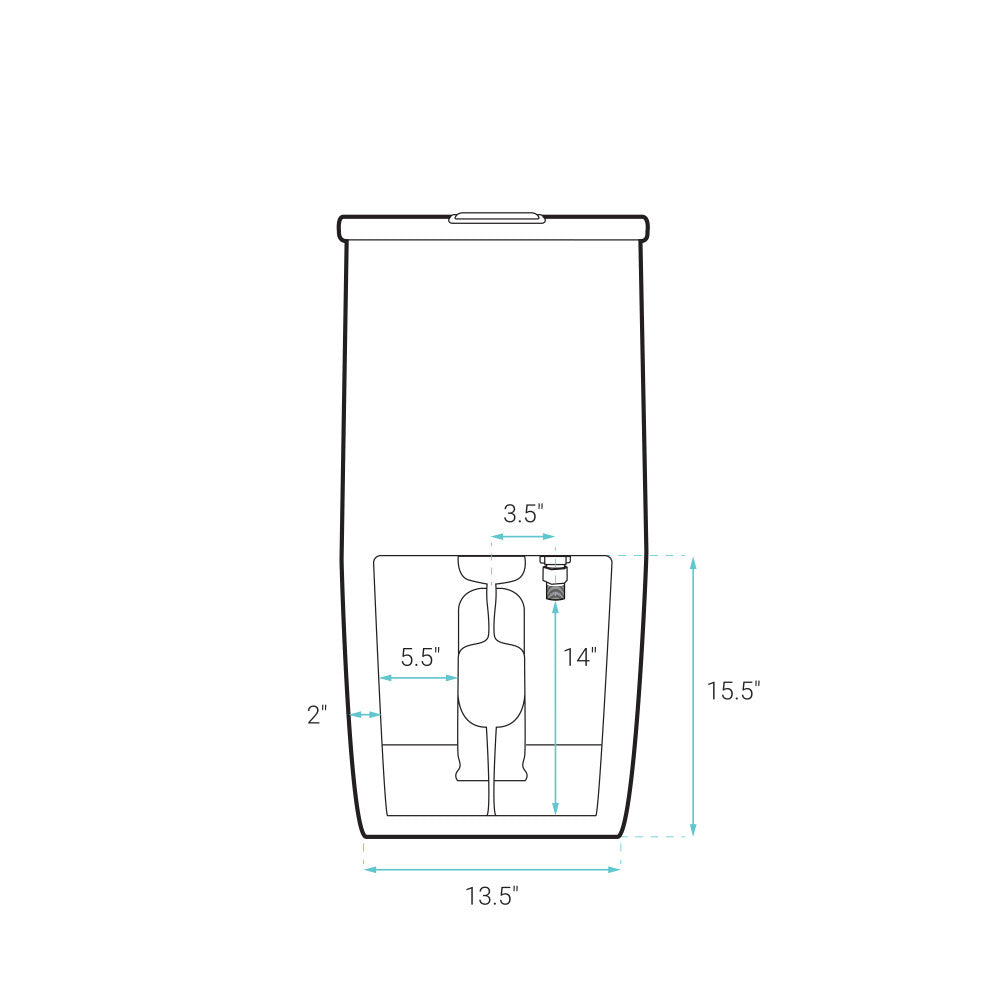 St. Tropez One Piece Elongated Toilet Dual Vortex Flush 1.1/1.6 gpf with 10" Rough In (6 - Pack)