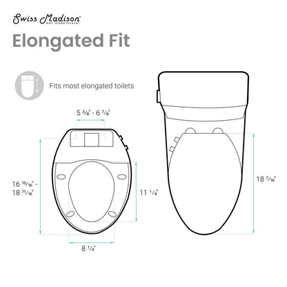 Elongated smart toilet seat bidet in white, non-electric design with control panel.