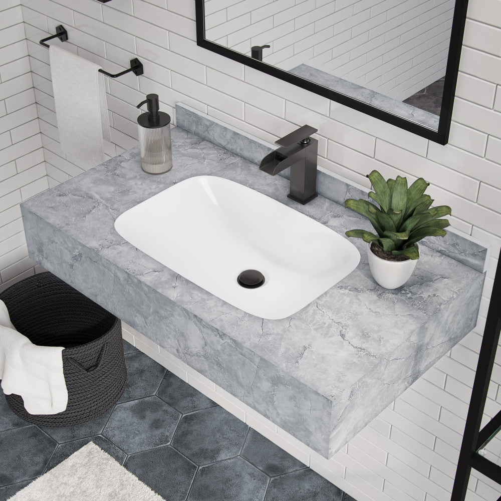 Avancer 36'' Wall Mount Sink In Storm Gray