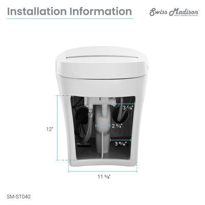 Hugo Smart Tankless Elongated Toilet, Touchless Vortex™ Dual-Flush 1.1/1.6 gpf