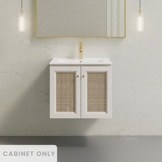 Classe 24" Wall-Mounted Bathroom Vanity in White Oak without Sink Top