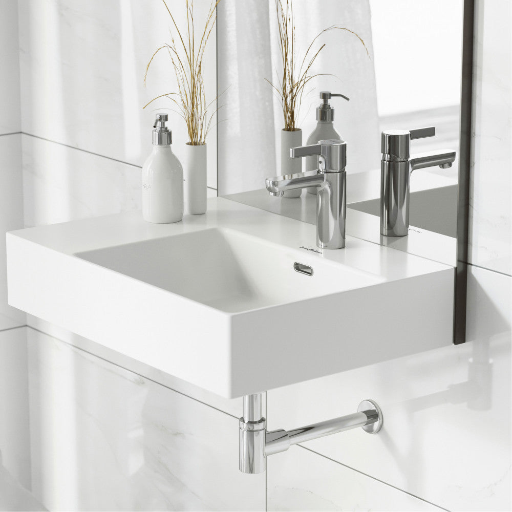 St. Tropez 24" Rectangle Wall-Mounted Sink with Right Side Faucet Mount