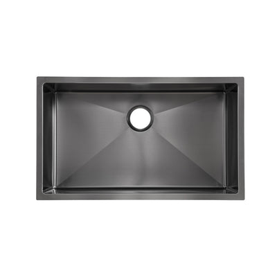 Rivage 32 x 19 Stainless Steel, Single Basin, Undermount Kitchen Sink, Black