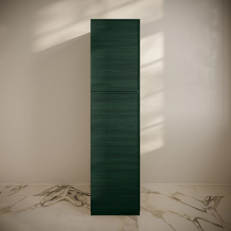 St. Tropez 15 x 15 x 60 Freestanding Linen Cabinet in Green Oak