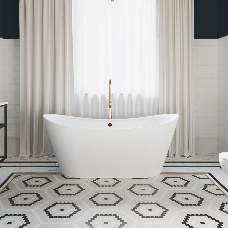 Ivy 67" Double Slipper Freestanding Bathtub