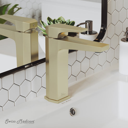 Voltaire Single Hole, Single-Handle, Bathroom Faucet in Brushed Gold