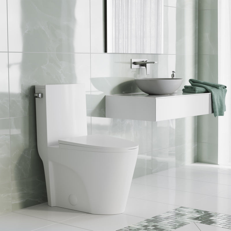 St. Tropez One-Piece Elongated Toilet Side Flush 1.28 gpf