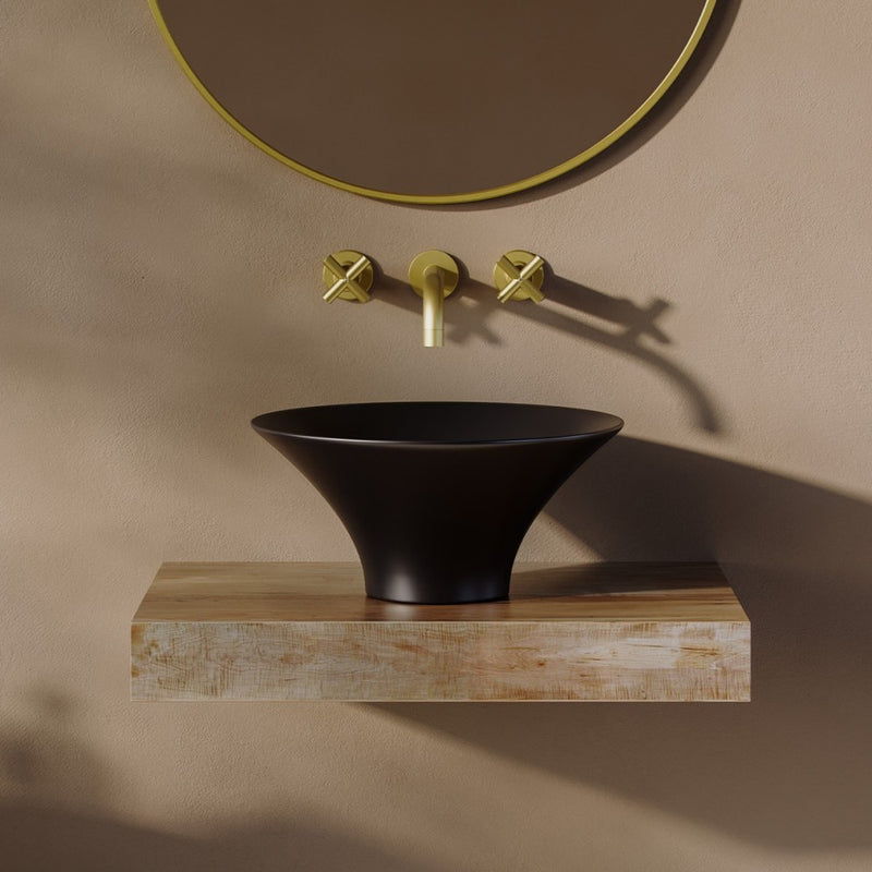 Ivy 16.5" Round Vessel Sink in Matte Black