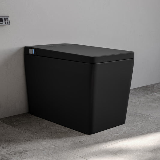 Concorde One Piece Smart Toilet 1.28 GPF in Matte Black with Heated Bidet, Air Drying, Night Light, Foot Sensor