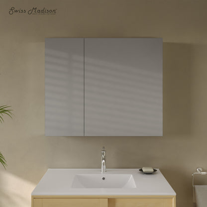 Cache 36 x 30 Rectangle Recessed/Wall Mount Medicine Cabinet with Mirrored Sides