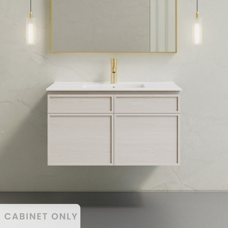 St. Tropez 36" Wall-Mounted Bathroom Vanity Cabinet without Top in White Oak