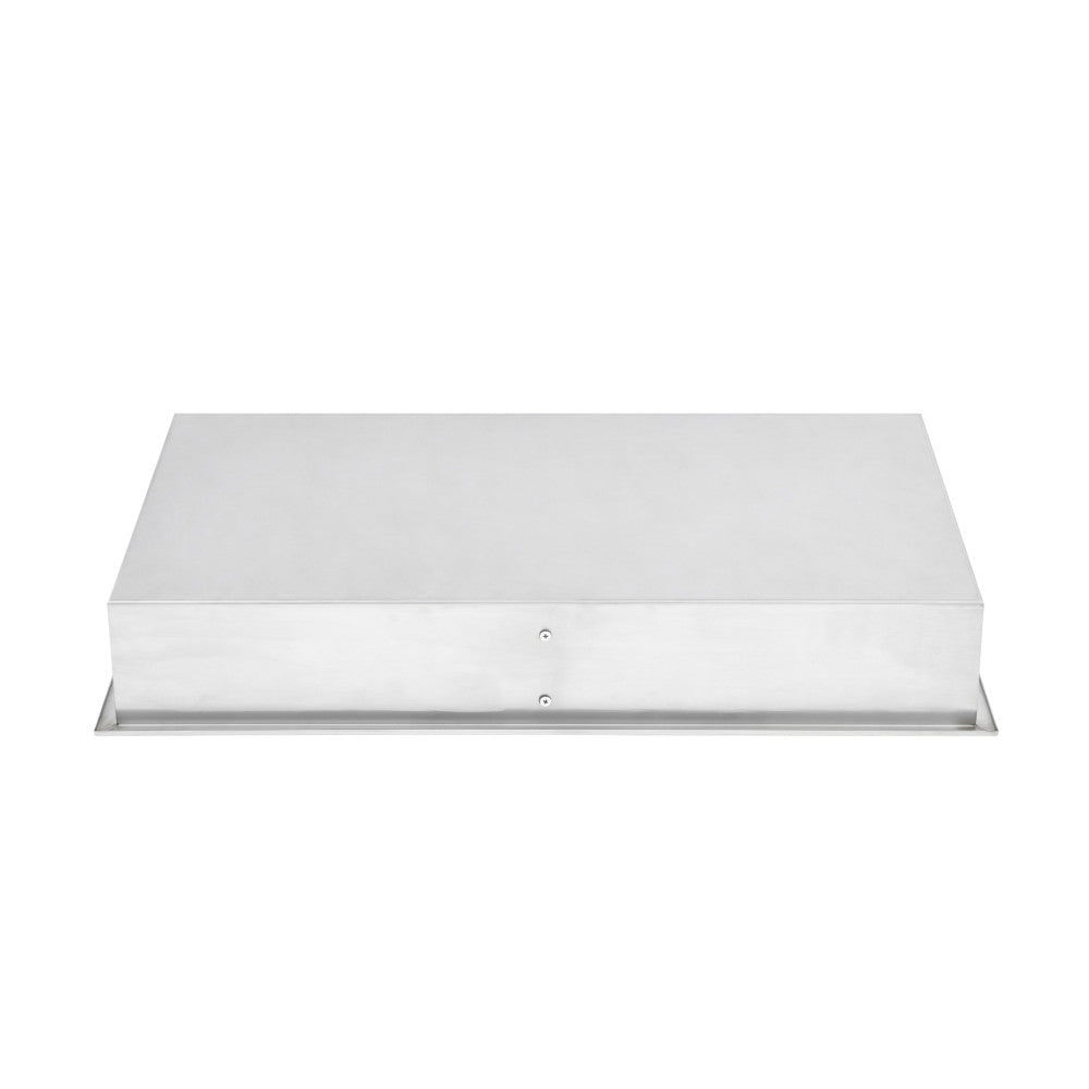 12" x 24" stainless steel double shelf shower wall niche in matte chrome finish.
