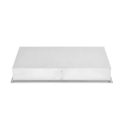 12" x 24" stainless steel double shelf shower wall niche in matte chrome finish.